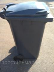 Пластиковый мусорный контейнер 240 л. серый